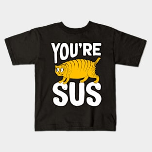 Youre Sus With Cat Edward Lear Vintage Illustration Kids T-Shirt